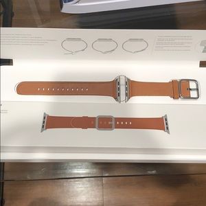 42MM Apple Watch Band - Saddle Brown Leather